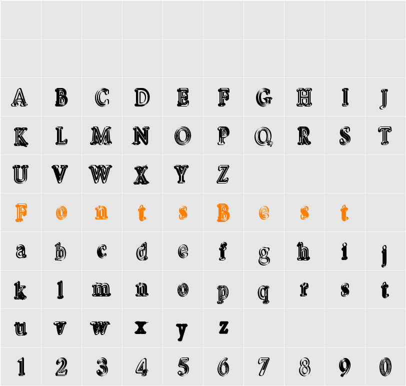 Pastohombre Character Map