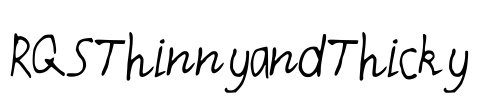 RQSThinnyandThicky Font Image