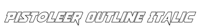 Pistoleer Outline Italic Font Image
