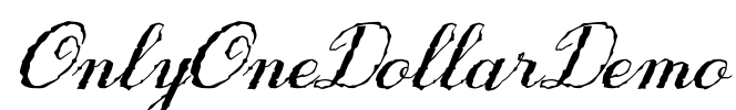 OnlyOneDollarDemo Font Image