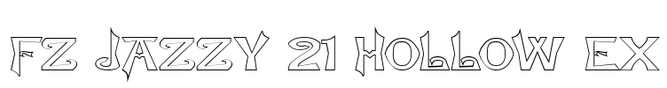 FZ JAZZY 21 HOLLOW EX Font Image