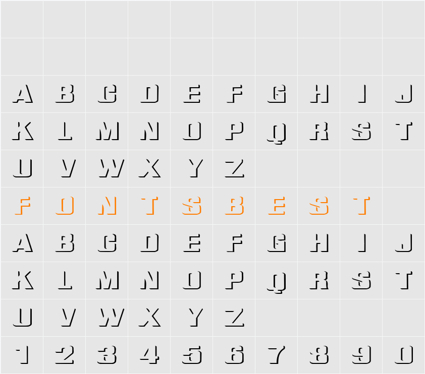 Relief Grotesk Extended Character Map