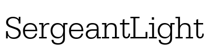 SergeantLight Font Image