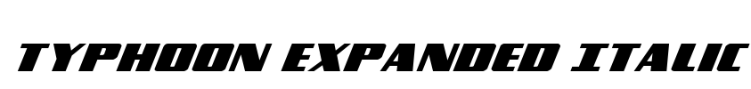 Typhoon Expanded Italic Font Image
