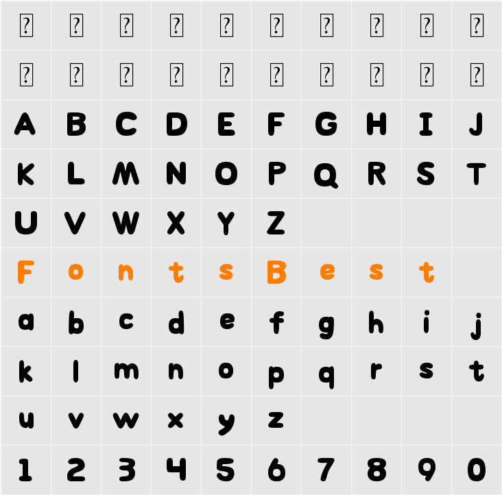 TY Character Map