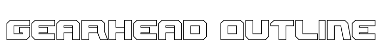 Gearhead Outline Font Image