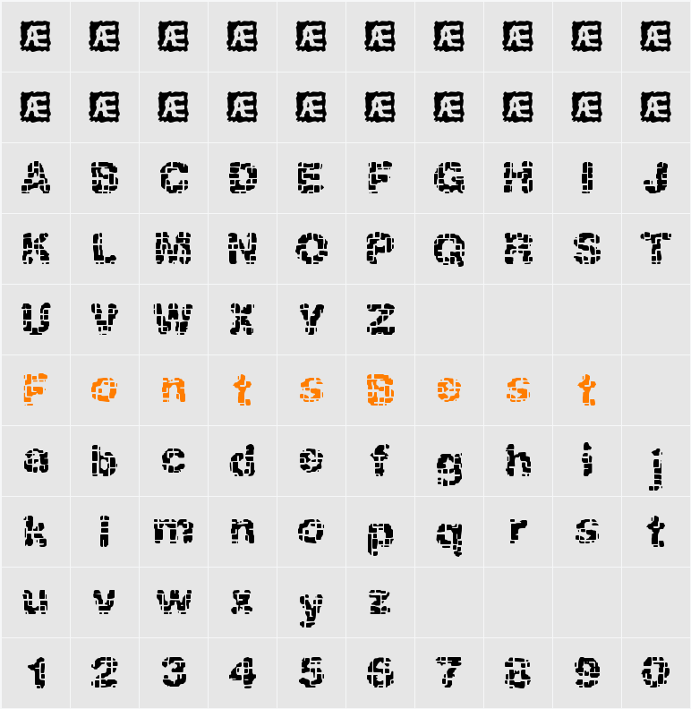 Katalyst inactive BRK Character Map