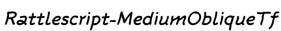 Rattlescript-MediumObliqueTf Font Image