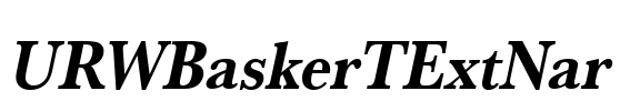 URWBaskerTExtNar Font Image