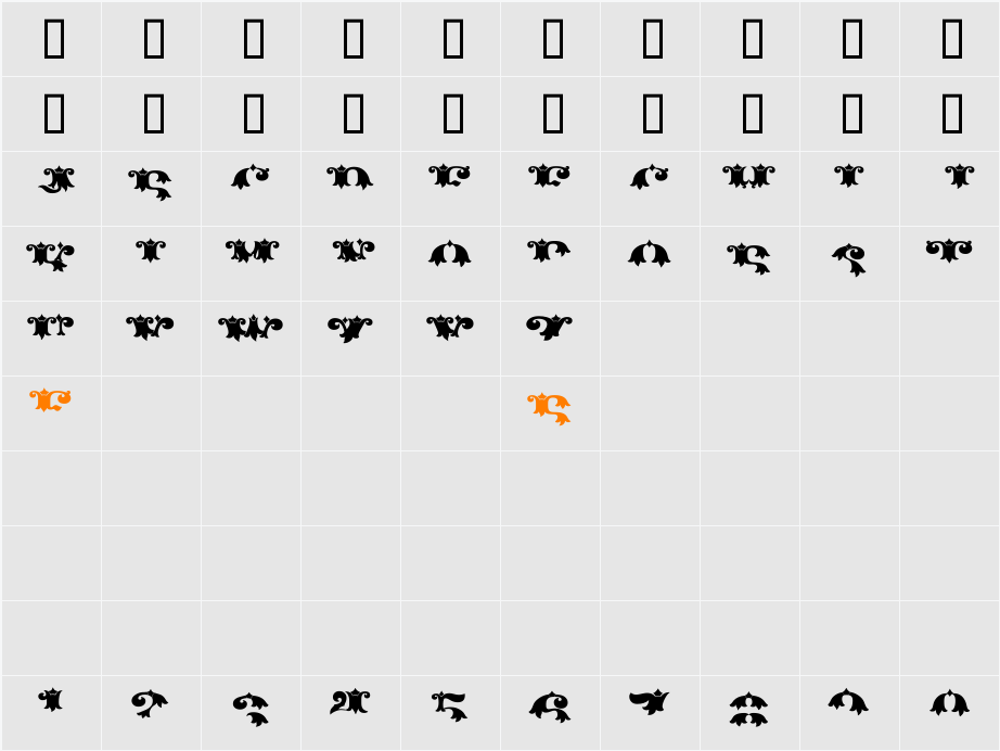 Gold Standard Fill Half Character Map