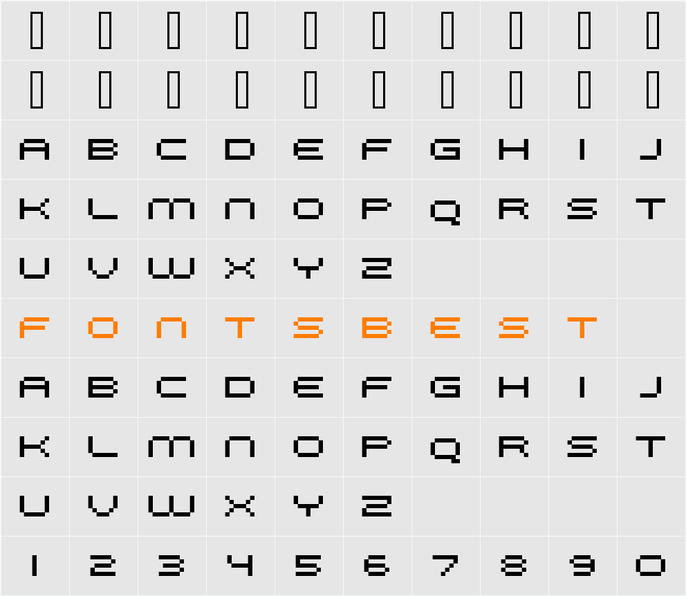 FFF Galaxy Extended Character Map