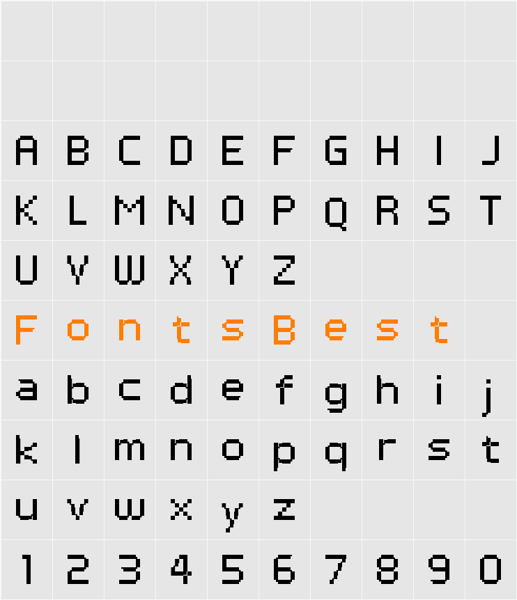PF Tempesta Seven Character Map