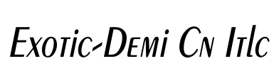 Exotic-Demi Cn Itlc Font Image