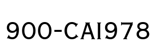 900-CAI978 Font Image