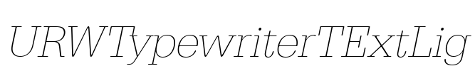 URWTypewriterTExtLig Font Image