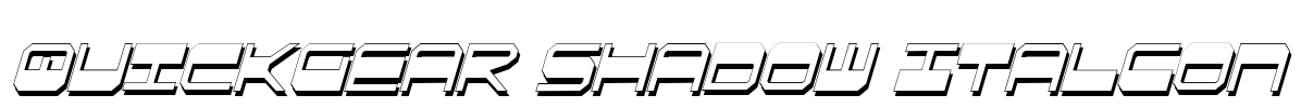 QuickGear Shadow ItalCon Font Image