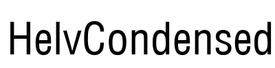 HelvCondensed Font Image