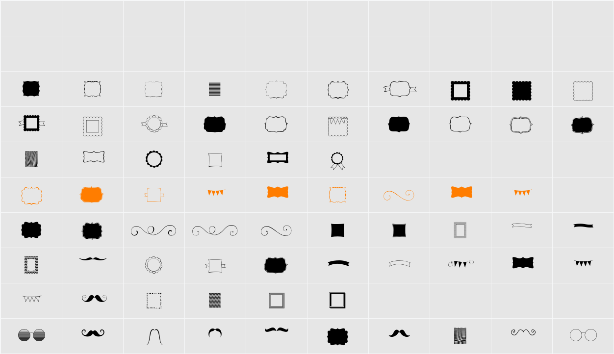 KG Flavor and Frames Character Map