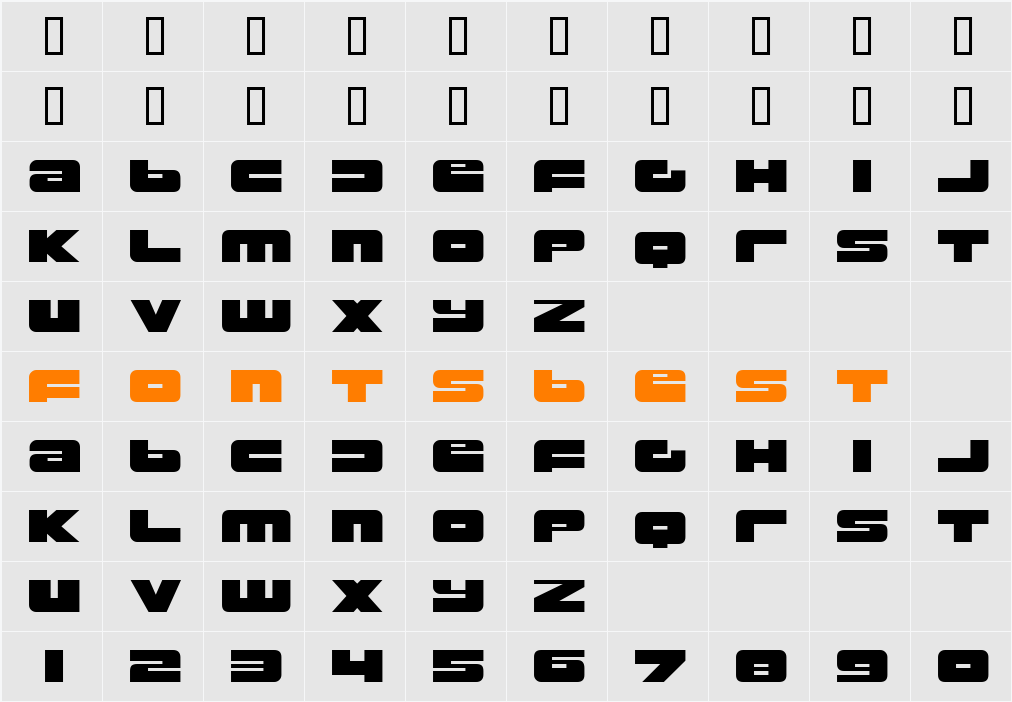 Rustproof Body Character Map