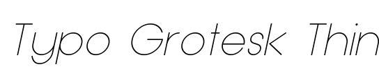 Typo Grotesk Thin