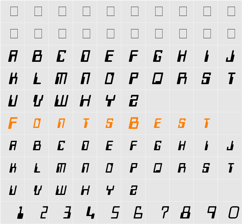 Keys Character Map