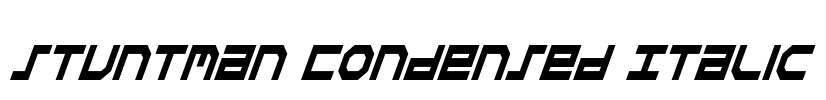Stuntman Condensed Italic Font Image
