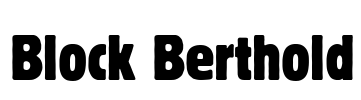 Block Berthold Font Image