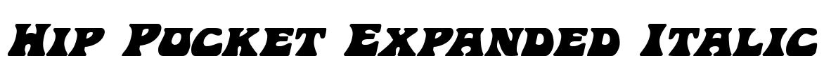 Hip Pocket Expanded Italic Font Image
