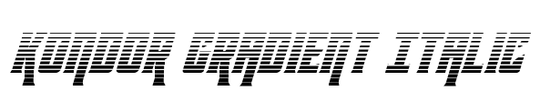 Kondor Gradient Italic Font Image