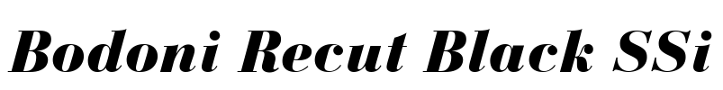 Bodoni Recut Black SSi