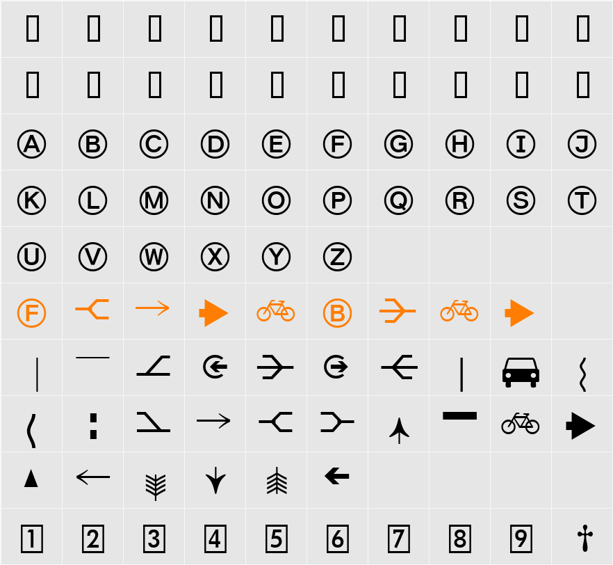 FormatPiTwoSSK Character Map