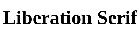 Liberation Serif Font Image