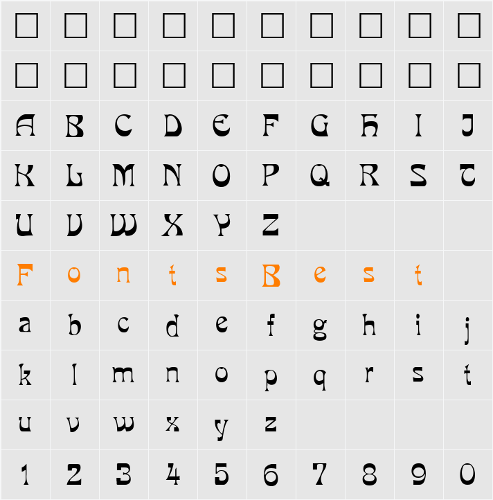 PCLook Character Map