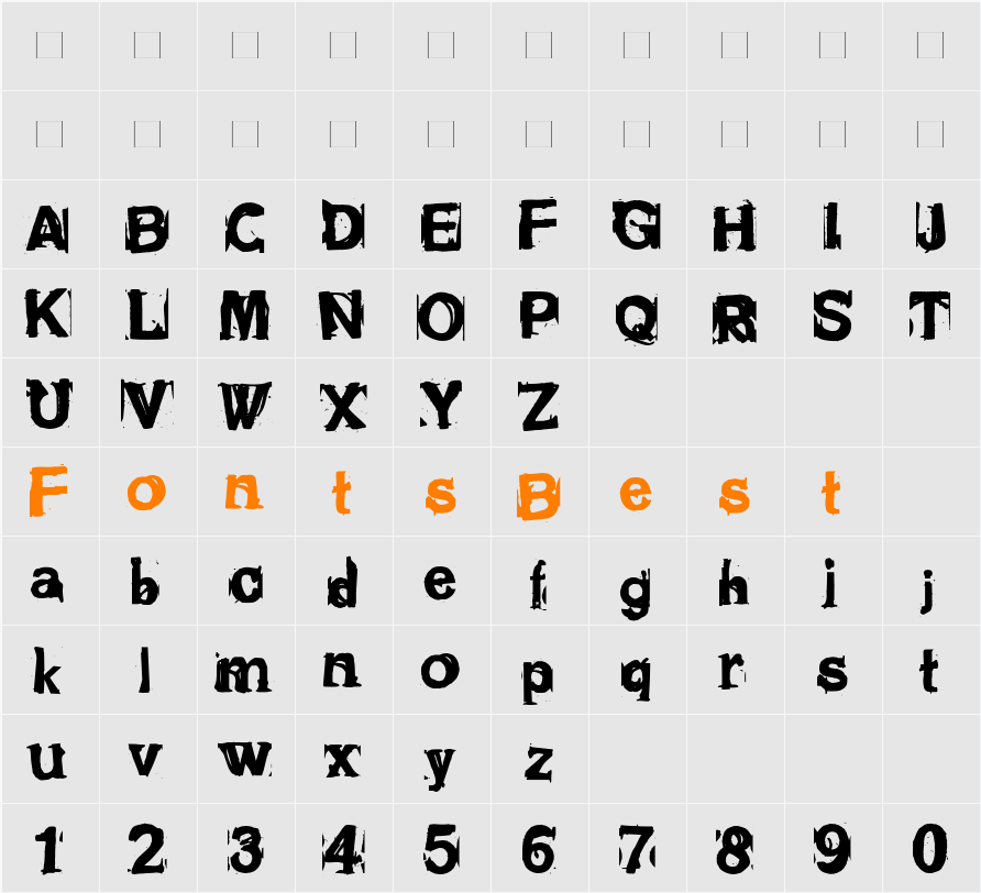 SCRITTOPOLITTOFREAKO Character Map