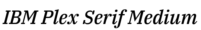 IBM Plex Serif Medium