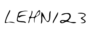 LEHN123 Font Image