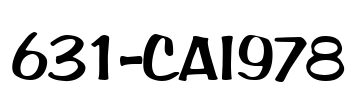631-CAI978 Font Image