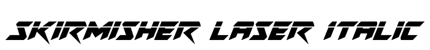 Skirmisher Laser Italic Font Image