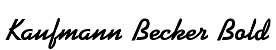 Kaufmann Becker Bold Font Image