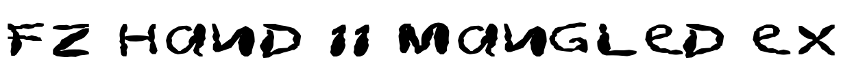FZ HAND 11 MANGLED EX Font Image