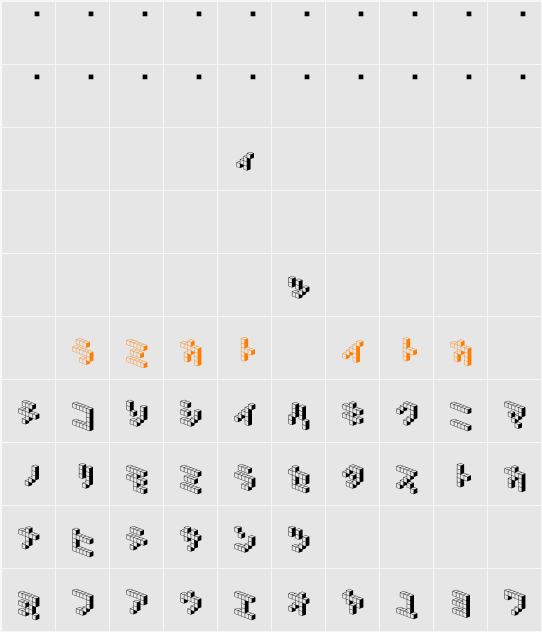 DemonCubicBlock NKP Shade Character Map