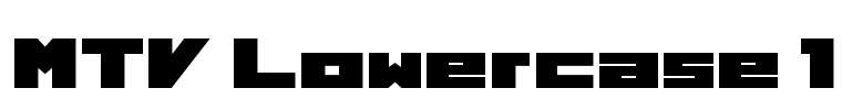 MTV Lowercase 1 Font Image
