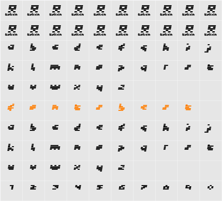 Token Character Map