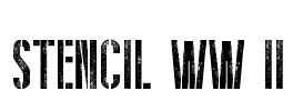 Stencil WW II Font Image