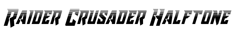 Raider Crusader Halftone Font Image