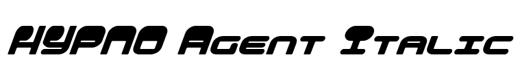 HYPNO Agent Italic Font Image