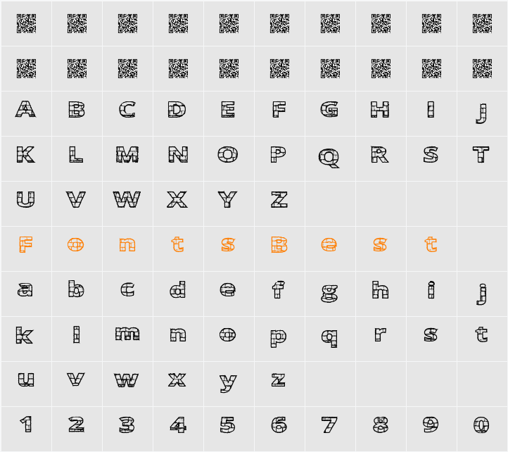 EasyBricks Character Map
