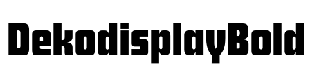 DekodisplayBold Font Image
