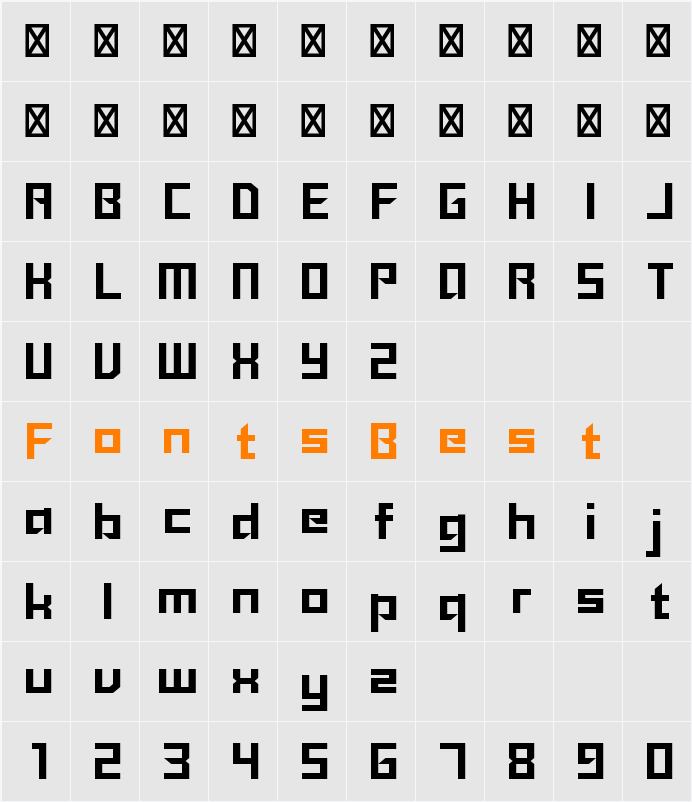 Sanidana Character Map