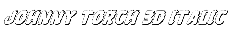 Johnny Torch 3D Italic Font Image